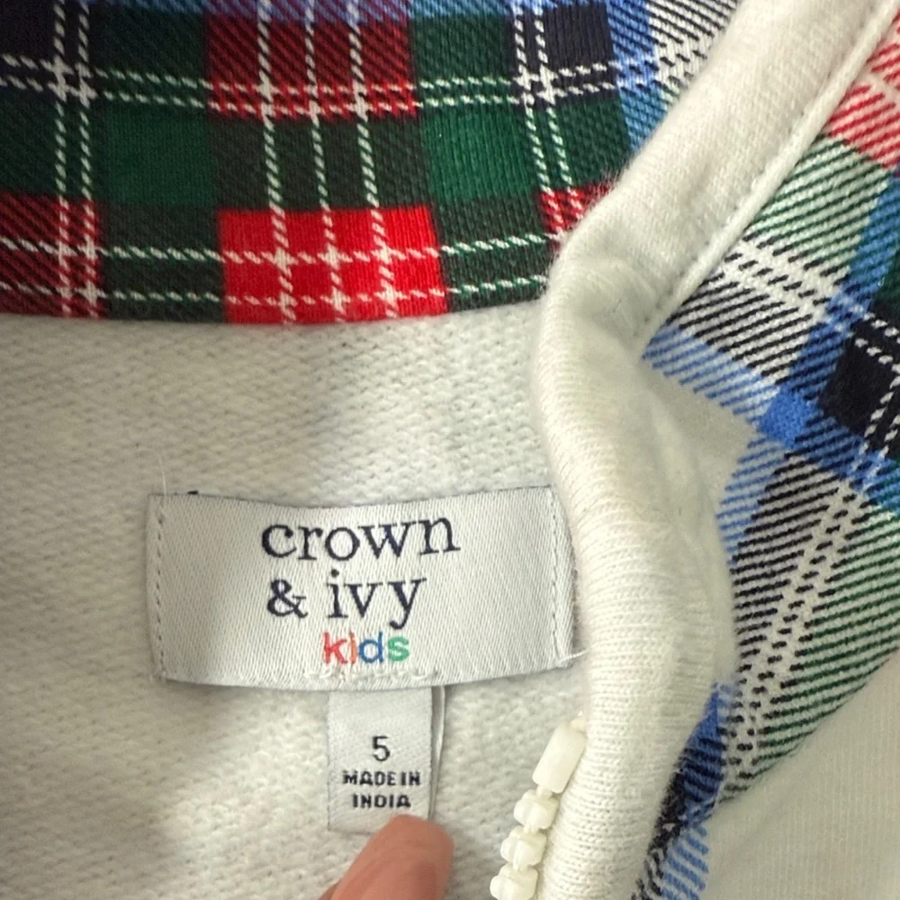 crown & ivy‎ Plaid Kids Vest - Red, Green, Blue, White
